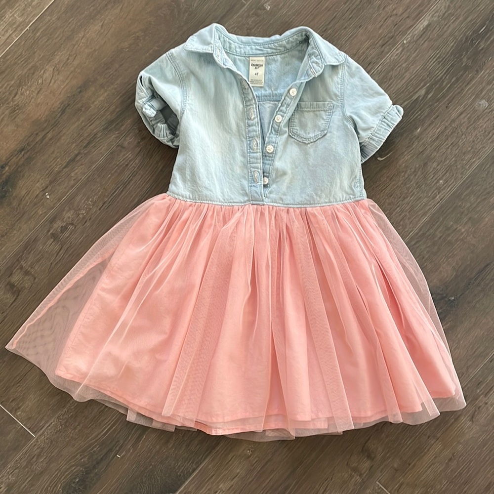 OshKosh B’Gosh denim and pink tutu dress